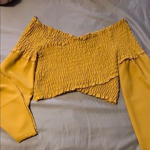 Yellow Urban Planet Crop Top